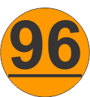 Number Ninety Six (96) Fluorescent Circle or Square Labels